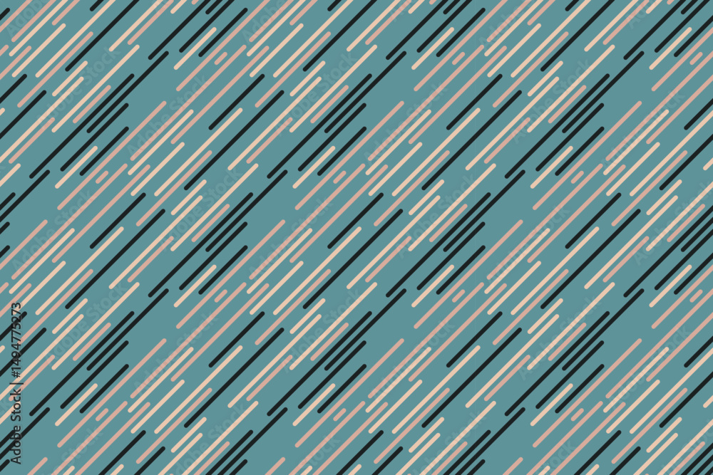 Poster dynamic diagonal lines in muted teal, beige, and black create a modern, abstract pattern.