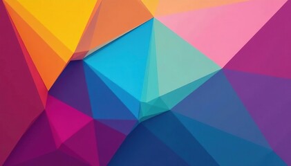 Abstract geometric shapes forming a colorful backdrop, angles, vibrant