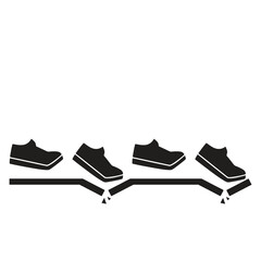 Make a Professional Walking Vector Shoes Icon
