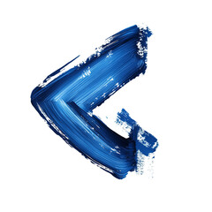 Artistic Arrow with Flowing Brush Strokes in Lumino Isolated on Transparent Background