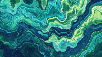 Abstract fluid art background with vibrant swirling patterns in shades of blue green yellow and teal created with acrylic or digital techniques for modern design