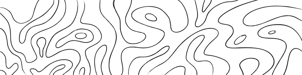 Wavy wood grain line with natural texture pattern. Flat vector illustration isolated on white background.