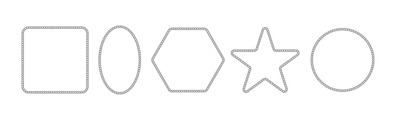 Braided rope shape with anchor knot for nautical decorations. Flat vector illustration isolated on white background. © Viktoria