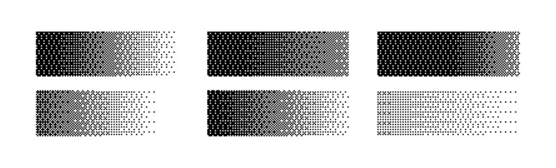 Retro pixel dot noise pattern with gritty grain texture. Flat vector illustration isolated on white background.
