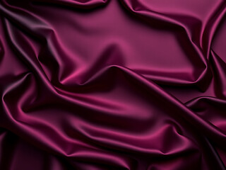 Fototapeta premium A luxurious background of silk satin fabric in black, dark gray, purple, burgundy, and red tones