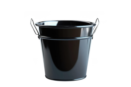 Sleek Metal Bucket Container for Storage and Organization at Home or Work