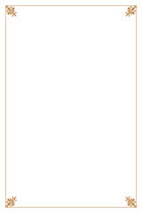 Obraz premium Elements of potrait vintage frames. Border gold on white classic calligraphy swirls, floral motifs. Design print for greeting cards, wedding invitations, restaurant menu, royal certificates. Set 192