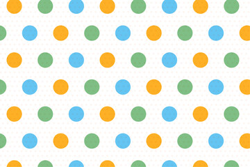 ビタミンカラーのカラフルな水玉模様の背景イラスト