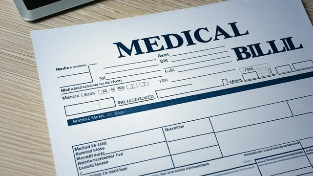 Medical bill at the hospital.