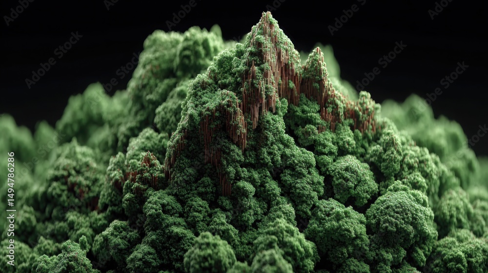 Poster dark forest scene with a black background creating a mysterious atmosphere for impulse-retracement a