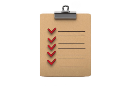 Task Complete, Checklist on Clip Board for Productivity and Organization