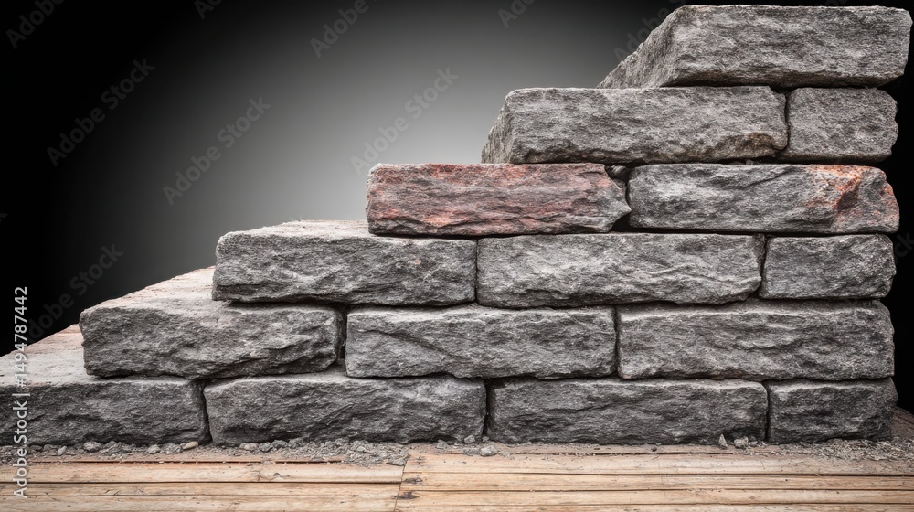 Poster pile of rocks symbolizing stability and strength in trading accuracy within the blockchain financial