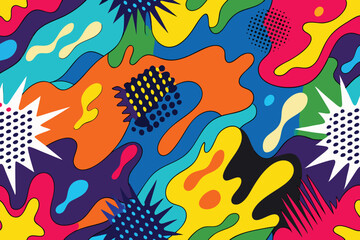 pop art background abstract vector colorful pattern wallpaper art Abstract Hand Drawing Spray Paint Brush