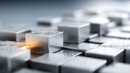 Illuminated cube representing blockchain insights with light emitting to symbolize financial transaction analysis concepts