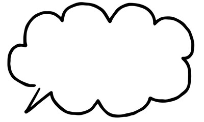 シンプルな手書きふきだし ベクター