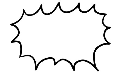 シンプルな手書きふきだし ベクター