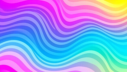 Obraz premium Abstract Colorful Wavy Background with Vibrant Gradient Lines