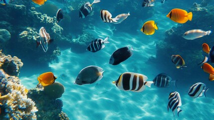 Fototapeta premium coral reef in the blue sea