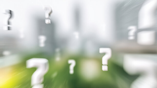 Abstract representation of uncertainty in an urban environment with blurred cityscape