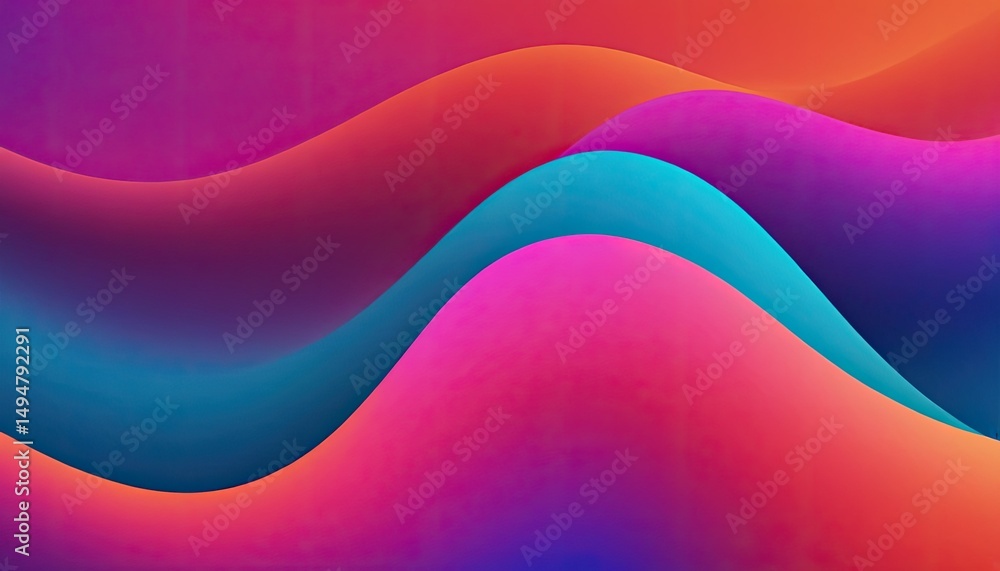 Poster wave color gradient abstract background 5