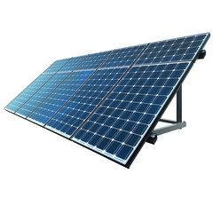 Solar panel system renewable energy clean power generation technology isolated on  transparent  background 