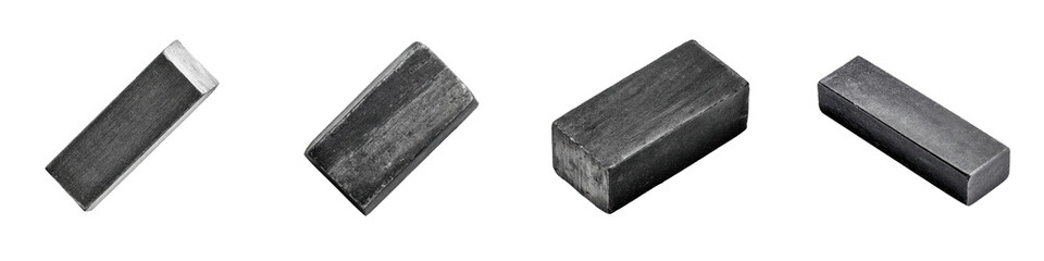 Blocks of raw black coal rock from the mining and extraction of this natural carbon based fossil fuel used for industrial and energy purposes
