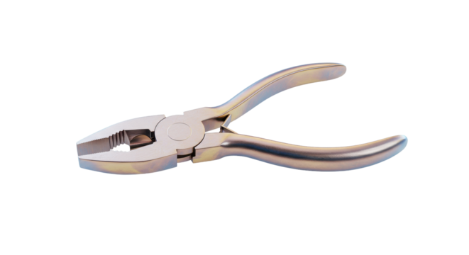 Isolated Metallic Pliers Hand Tool for Gripping and Cutting Tasks - Powered by Adobe