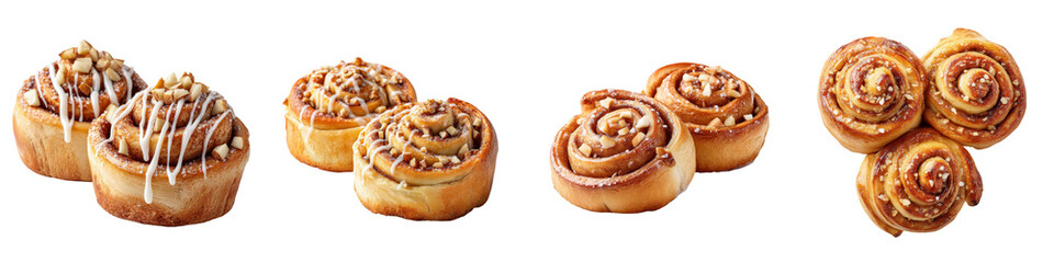 Freshly baked cinnamon rolls with delicious glaze