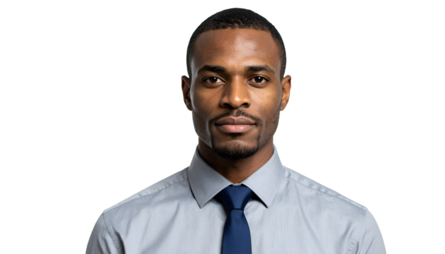 Poised professional displays calm confidence