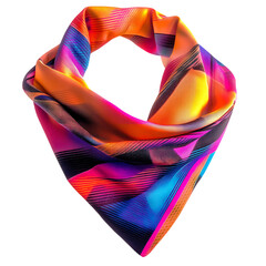 Contemporary Cooling Bandana with a Bold Digital Gr Isolated on Transparent Background