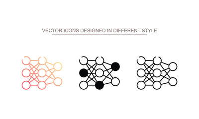 Deep learning icon design with white background stock illustration
