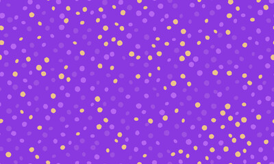 Vibrant purple background adorned with scattered pastel dots.  Perfect for playful designs, websites, or celebratory projects.  This cheerful, handdrawn style evokes feelings of joy and festivity.