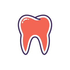 Clean and Sparkling Tooth Icon – Dental Care and Hygiene Concept