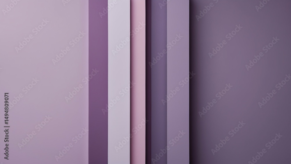Aufkleber abstract lilac background with vertical paper layers and subtle shadows