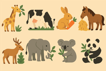 Animal and wildlife icons set – flat, filled, nature and leisure graphics