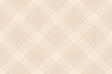 Fototapeta premium Backdrop fabric texture plaid, cross pattern textile seamless. Industry check vector tartan background in light and antique white colors.