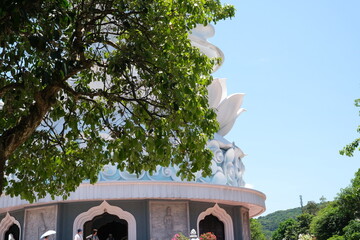 Lady Buddha statue at the Linh Ung Pagoda in Danang city in Vietnam lady buddha danang Detail of...