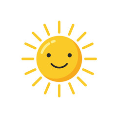 Smiling Sun Cartoon Illustration