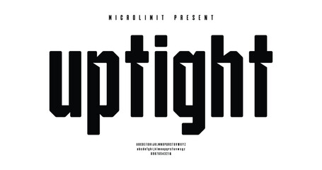 Uptight: Vintage varsity font. Ideal for football teams, baseball logos, basketball merch. Classic and powerful. Alphabet collection