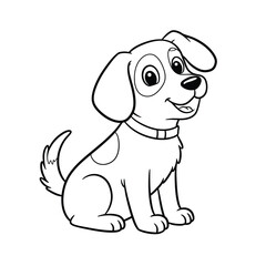 Happy Golden Retriever Sketch
