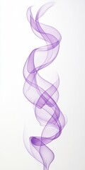 Abstract Wave Pattern in Delicate Purple Hues on a Soft White Background, Elegant Design Element