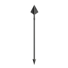 Sleek Arrow with a Minimalist Style in Graphitegrey Isolated on Transparent Background