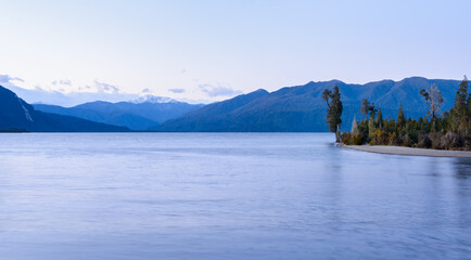 Lake Brunner at dawn. West Coast. South Island. New Zealand.