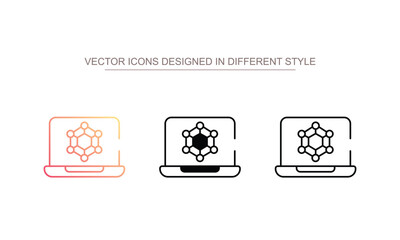 Graphene icon design with white background stock illustration