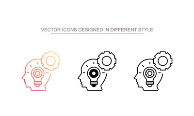 Deep Knowledge icon design with white background stock illustration