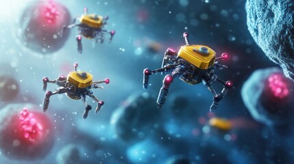 Nanobots in cellular environment