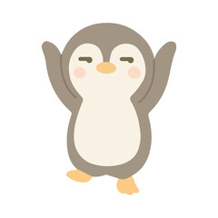 Happy Dancing Penguin Clipart Design