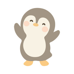 Happy Penguin Character Drawing