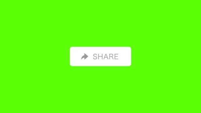 Animated share button green screen motion graphics