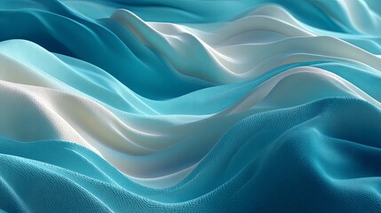 Fototapeta premium Abstract flowing water texture with soft blue tones and smooth minimalist patterns, clean and elegant background with even lighting and fluid motion for calm natural design concepts.